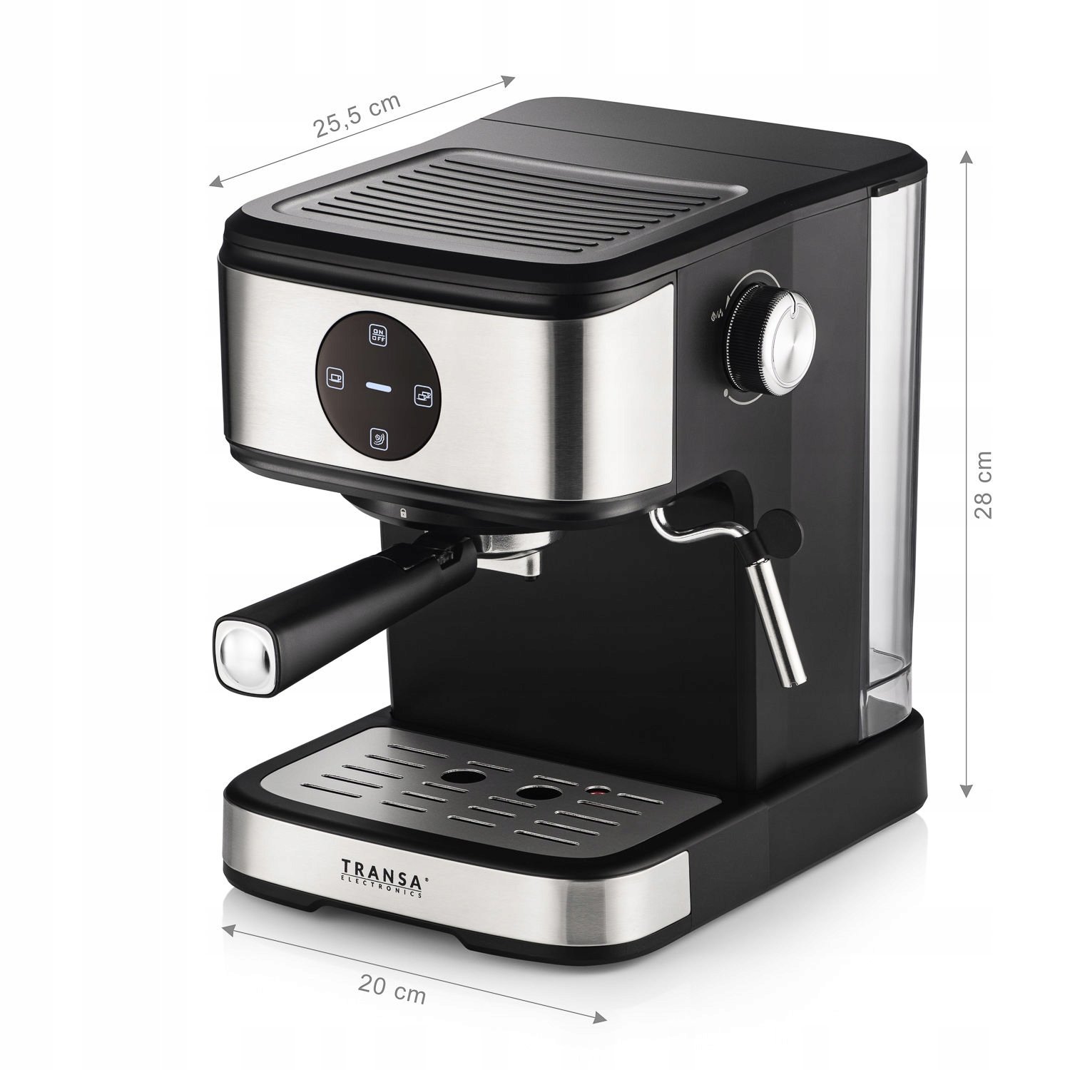 Pusautomātiskais pusautomātiskais kafijas automāts 850W 15bar Produkta platums 20 cm