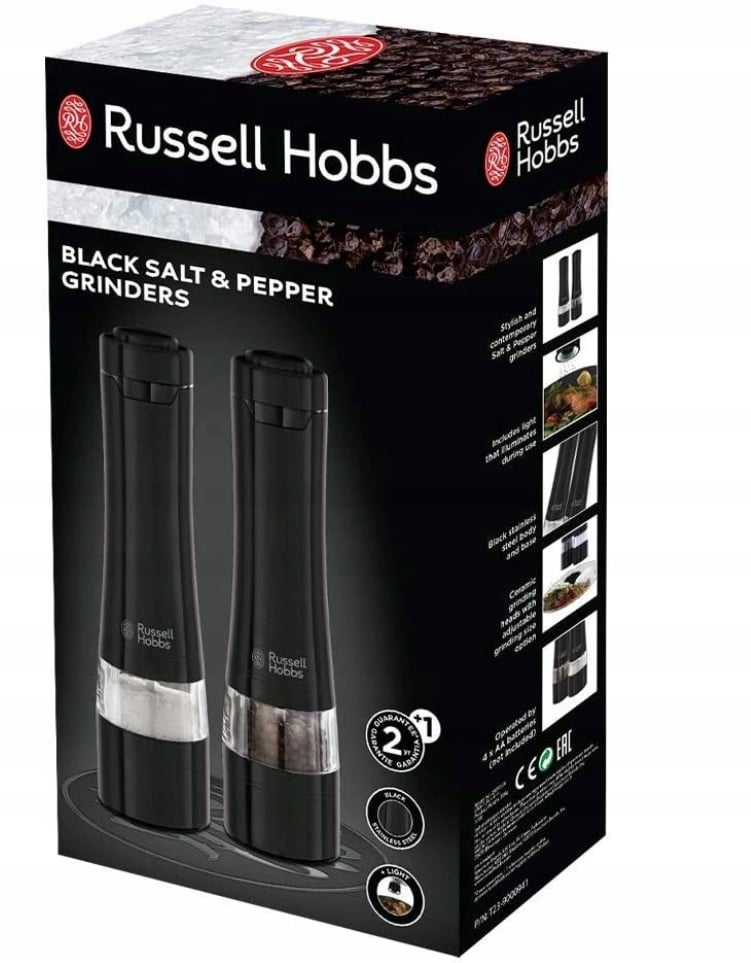 dzirnaviņas dzirnaviņas SĀLS Pipari RUSSELL HOBBS BLACK Modelis RUSSELL HOBBS 28010-56