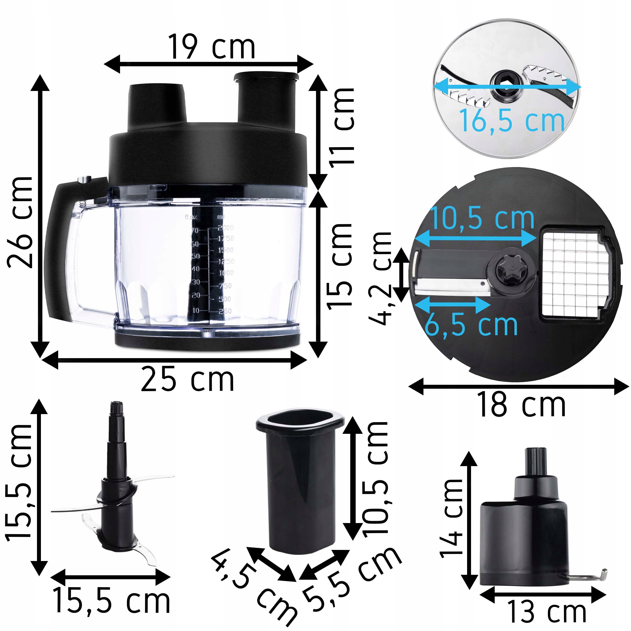 LARGE 2.5L smalcinātājs YOER manuālais smalcinātājs HB01S Ražotāja kods HB01A2