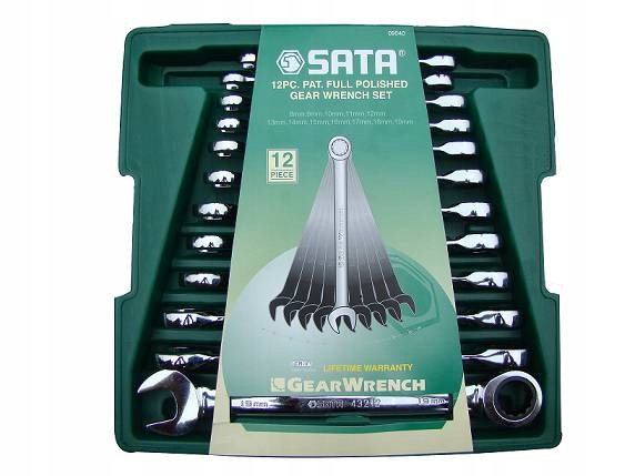 SATA FLAT RATCHET keyYS RATCHET CASE SET Ražotāja daļas nr. 09040