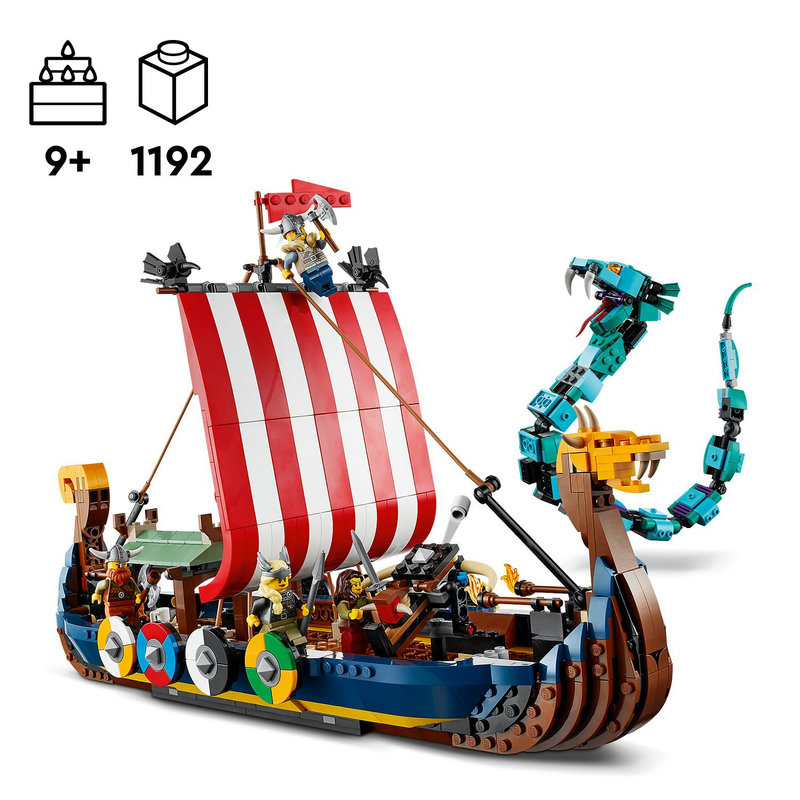 LEGO® vikingu stāstu uz sauszemes un jūrā