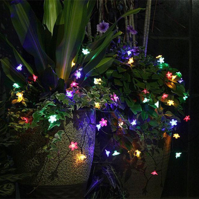 Solar Garland 50 LED FLOWER KRĀSAINI ZIEDI Polux zīmols