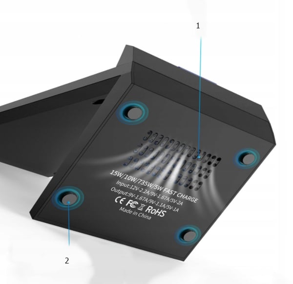 Samsung Galaxy S9 S10 S20 indukcijas lādētājs 15W. Izejas spriegums 15V