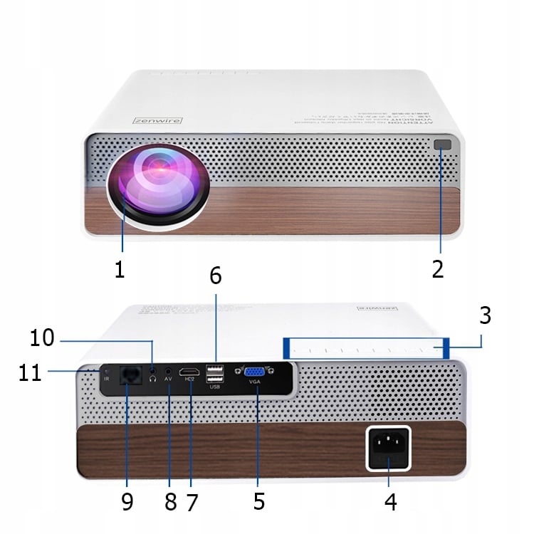 Projektors Full HD 4K projektors 9200lm WiFi Android 9 Contrast (x: 1) 5000
