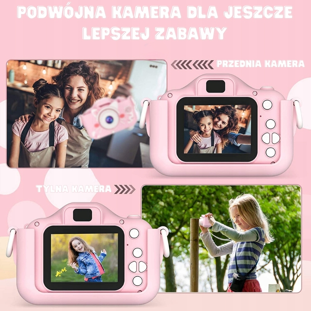 KIDS CAMERA ROTAĻLIETAS KAMERA 40Mpx + KARTE 32GB Ražotāja kods monsterHD