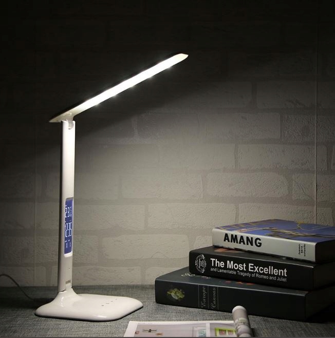 LED galda lampa USB displeja lampa rakstāmgalda barošanas avots