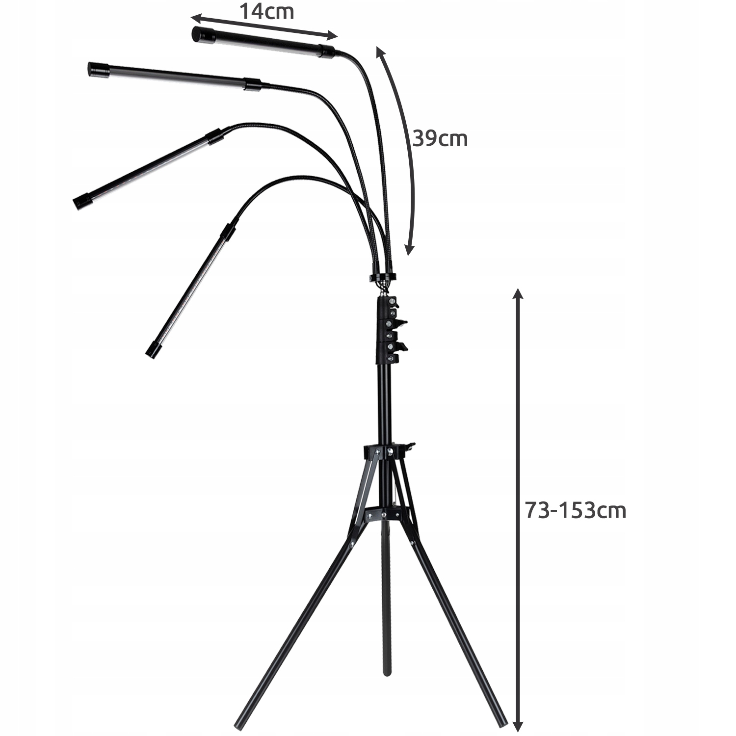 4 x Augu augšanas lampa 80 LED taimeris + tālvadības pults Ražotāja kods 19388 4x Grow Light Panel Crops