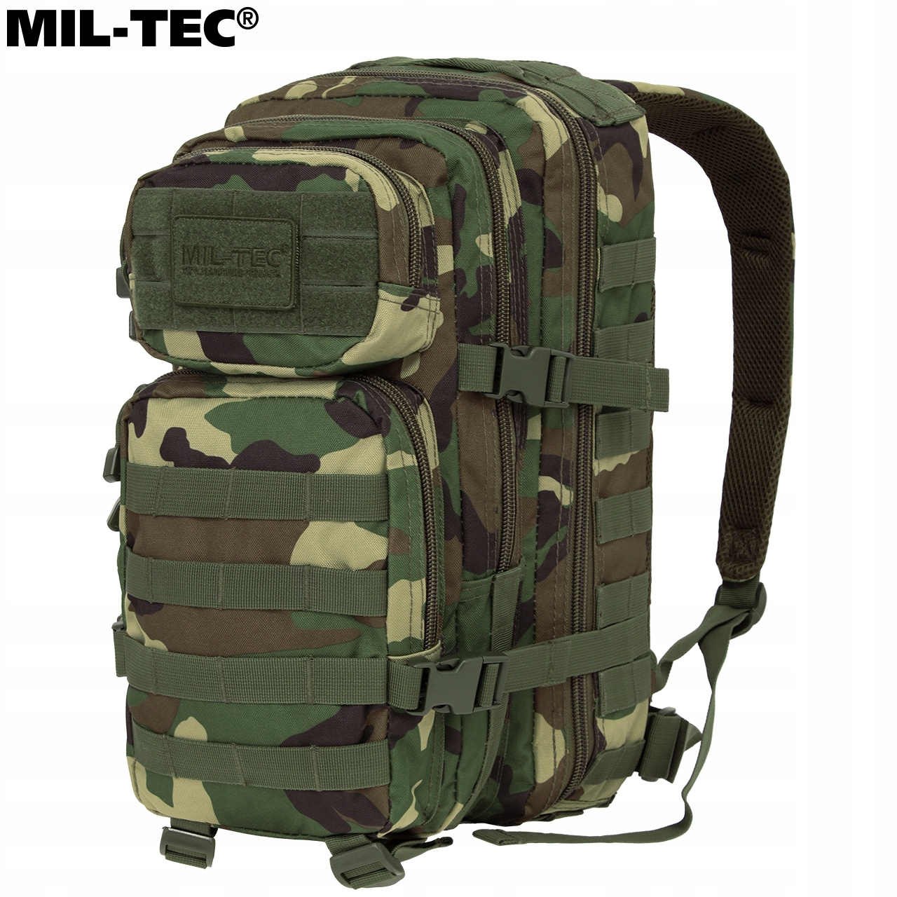 PLECAK WOJSKOWY TAKTYCZNY MILITARNY MIL-TEC ASSAULT MORO CAMO 20L WOODLAND Kolor dominujący wielokolorowy