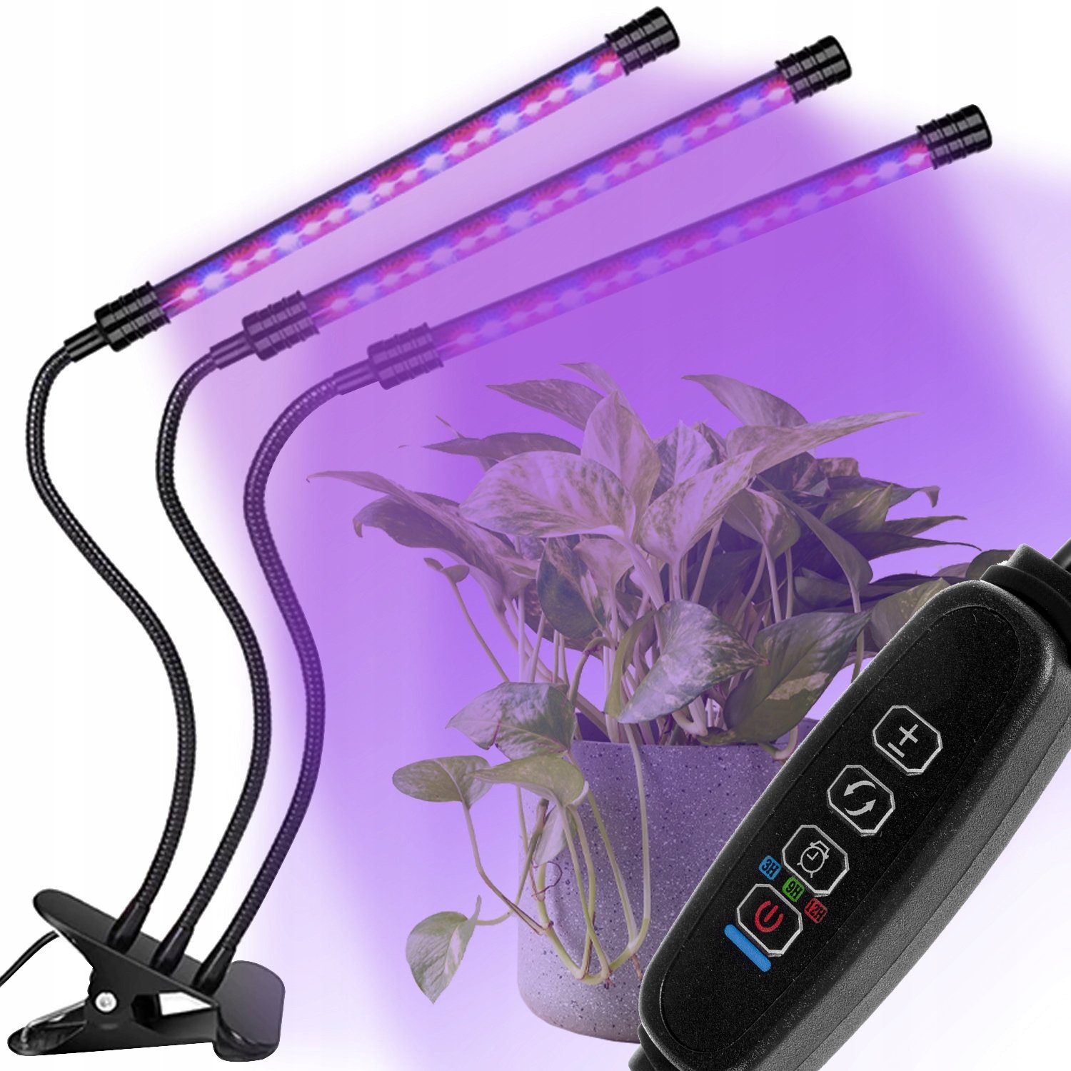 3 x Plant Grow Lamp 60 LED taimeris + tālvadības pults