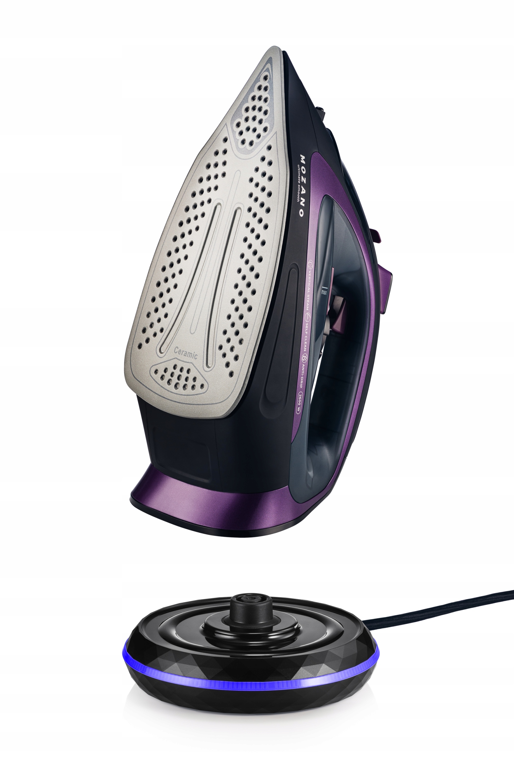 CERAMIC WIRELESS STEAM IRON POWER 2600W Ražotāja kods Violets bezvadu tvaika gludeklis