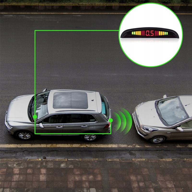 4 STĀVĒŠANAS SENSORI REVERSING LED LCD FRONT REAR Ražotāja kataloga numurs PDC