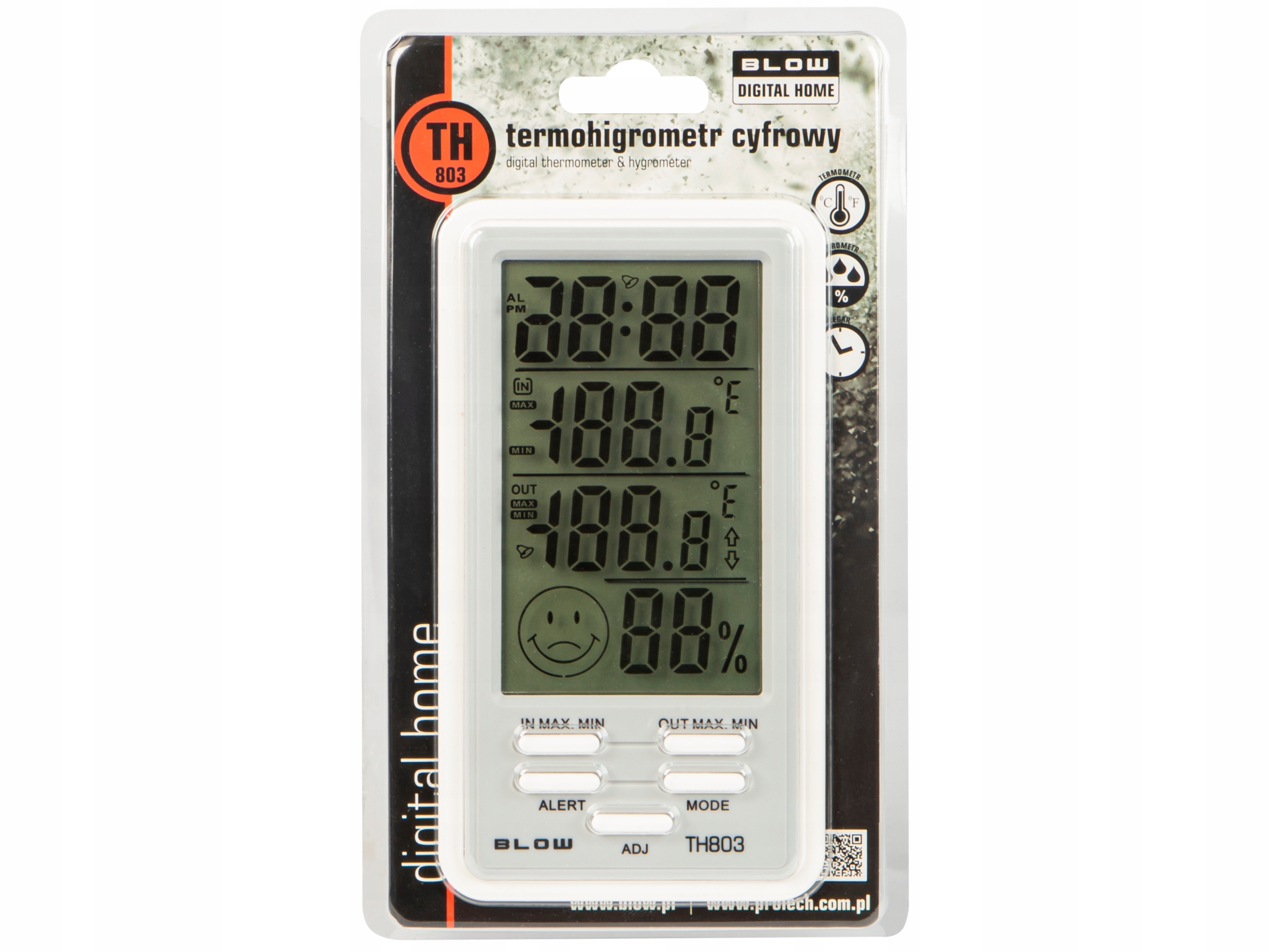 BLOW meteoroloģiskā stacija termometrs higrometrs pulkstenis EAN (GTIN) 5900804060024