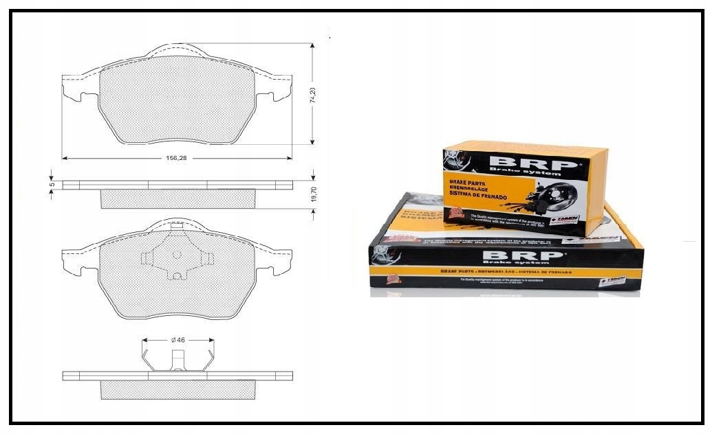 Paliktņi Audi A4 B5 B6 B7, A6 C5, VW Passat B5 FRONT BRP detaļu ražotājs