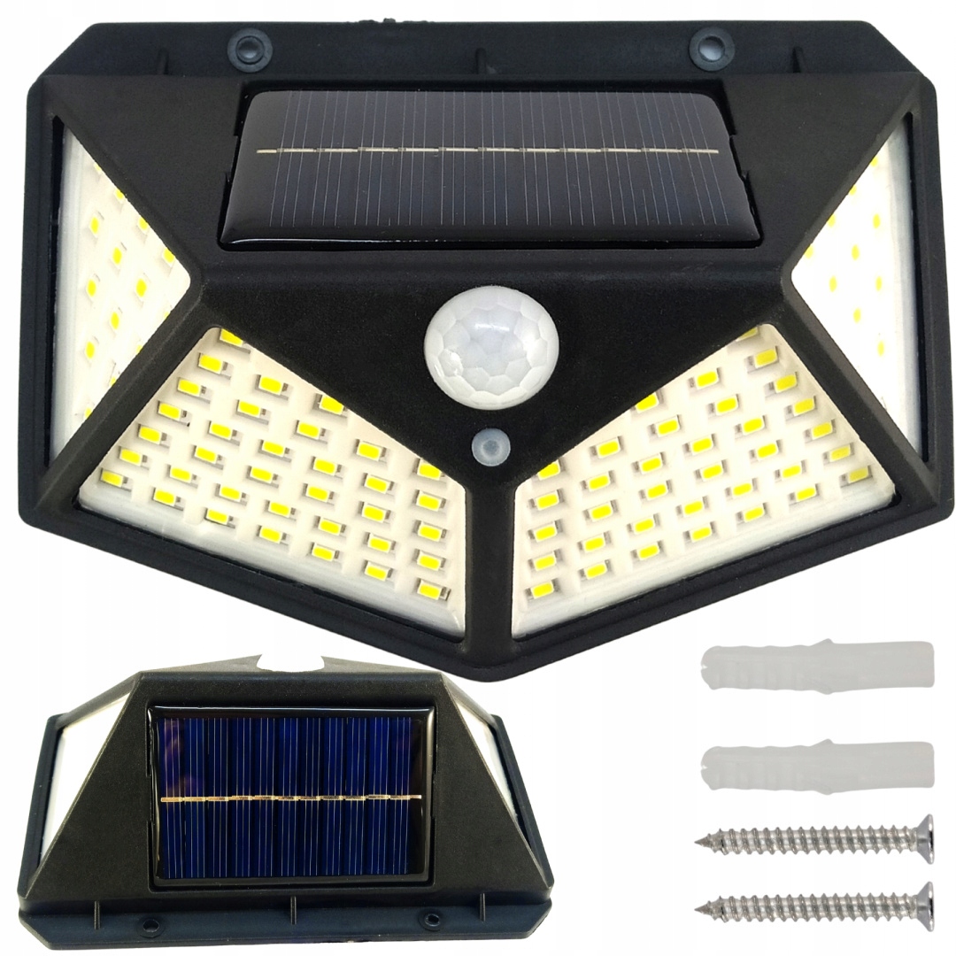 Saules lampa ar krēslas kustības sensoru 100 Led Brand Solar