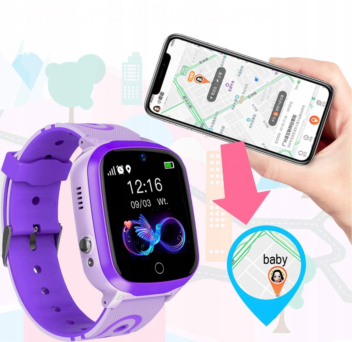 Смарт-часы Smart Watch KidWatch A9s Pro WIFI/GPS atrašanās vieta,  pastiprināts 500mAh akumulators, kamera, magnētiskais lādētājs цена | 220.lv