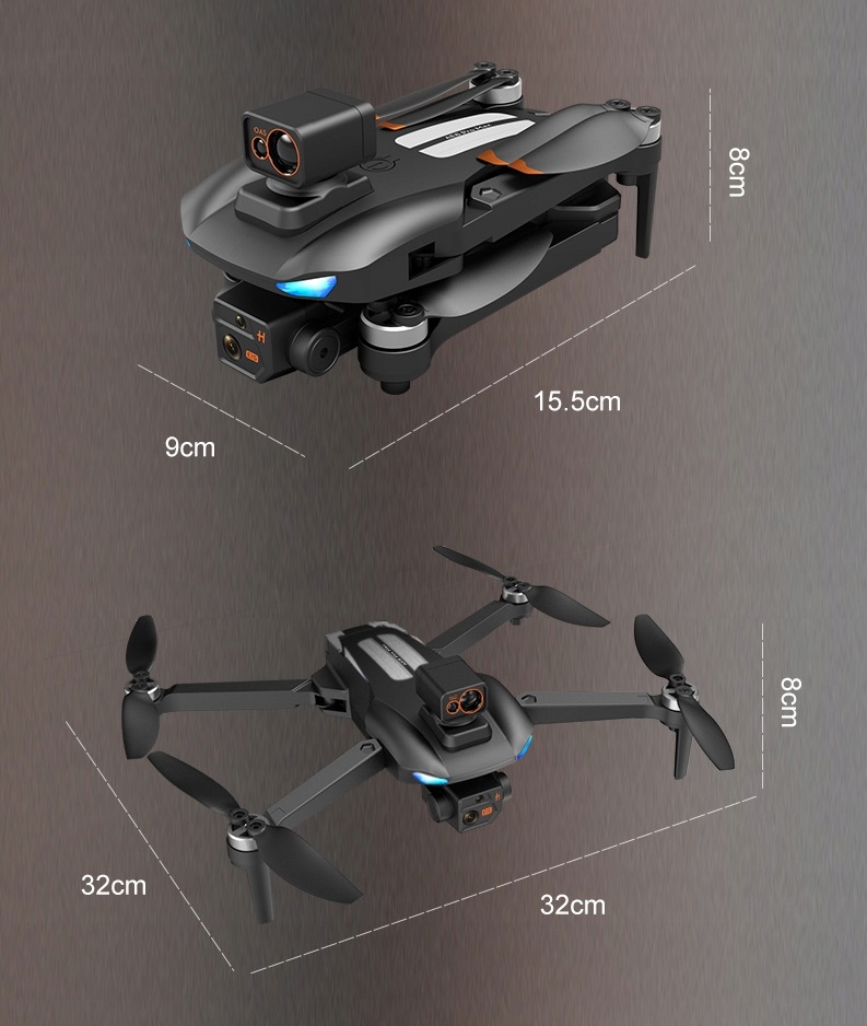 DRONS, KAS IZVAIRĀS NO ŠĶĒRŠĻIEM 4K WIFI ZAWIS KAMERA 3000 m Produkta svars ar vienības iepakojumu 0,5 kg