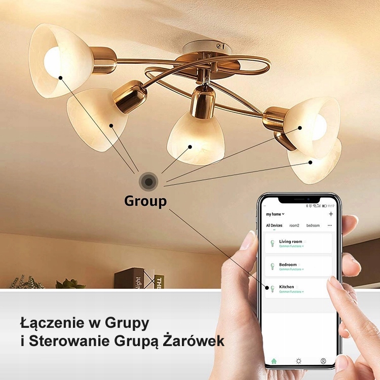 Spuldze vadāma ar tālruni GU10 WIFI TUYA 5W Spriegums 230 V