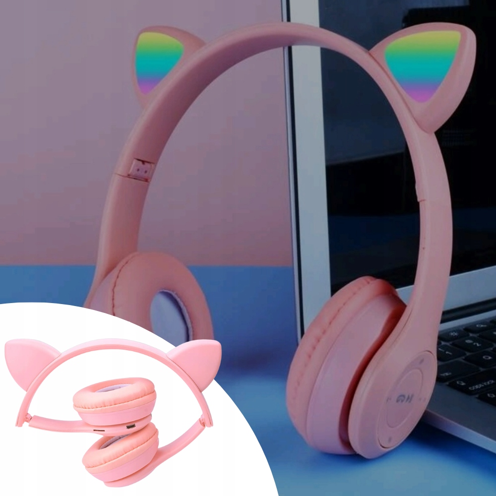 AUSTIŅAS BĒRNIEM BLUETOOTH LED RGB CAT AUSIS Zīmols Cat Ear