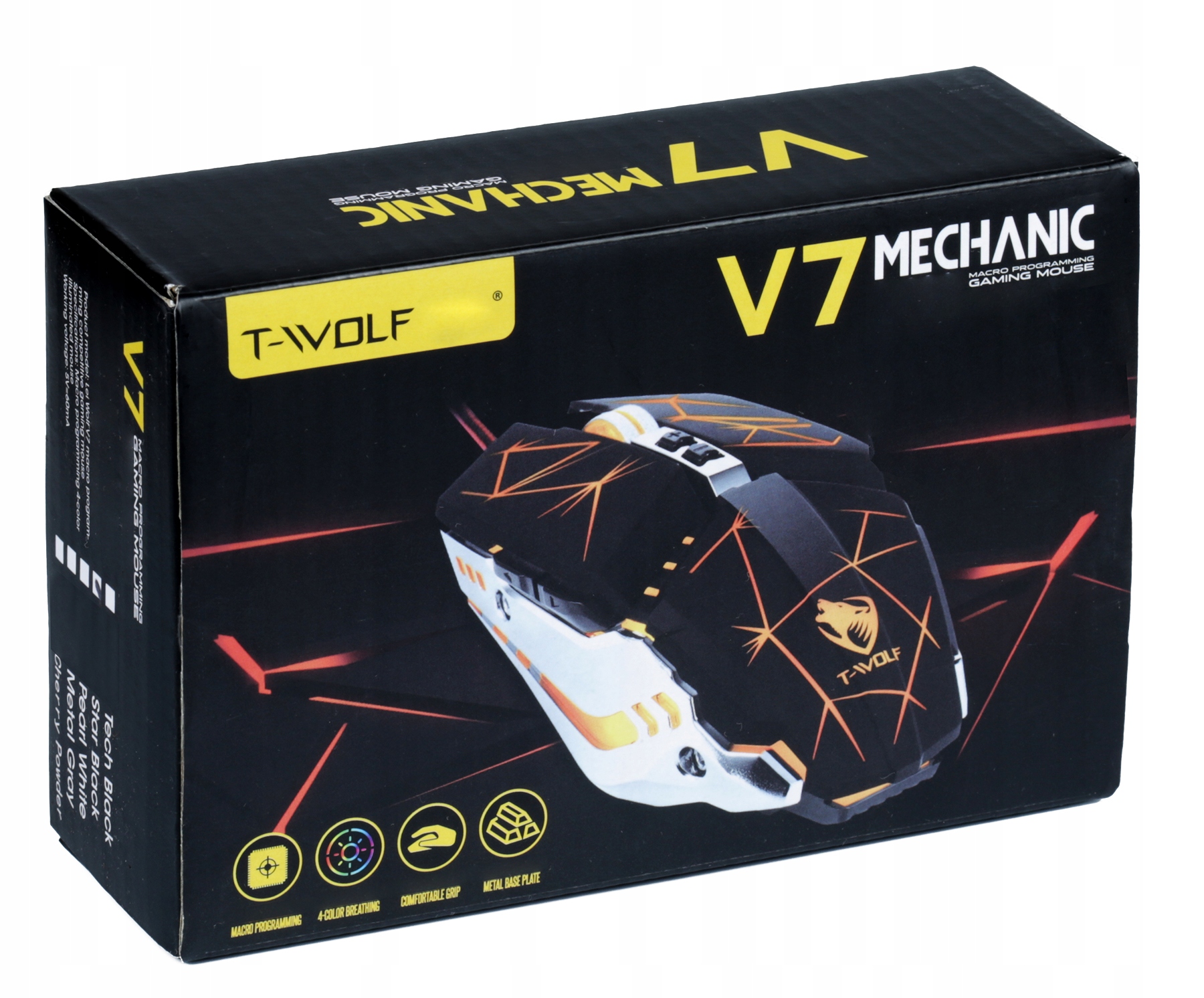 GAMING MOUSE GAMING MOUSE T-WOLF V7 LED Peles izšķirtspēja 3200 dpi