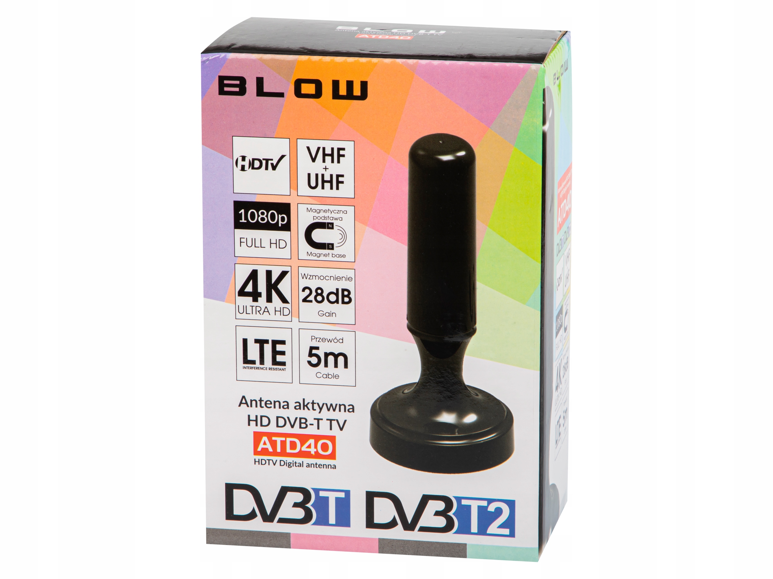 Aktīvās antenas DVB-T BLOW istabas TV 4K MUX-8 LTE Ražotāja kods 21-040#