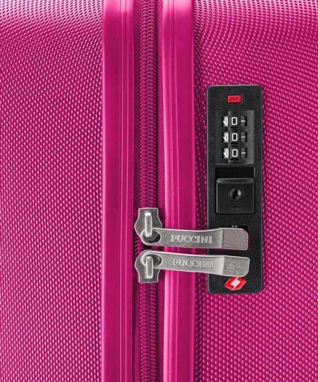 PUCCINI Cabin Pink Small Suitcase ABS021C 3B Rozā krāsa