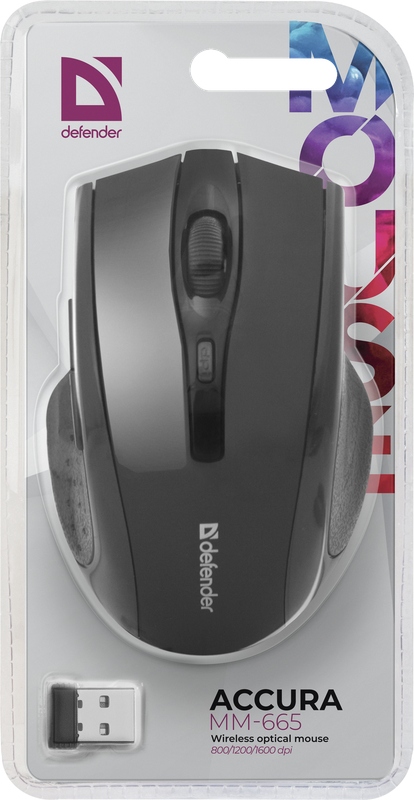 Mouse Defender bezvadu datorpele melna