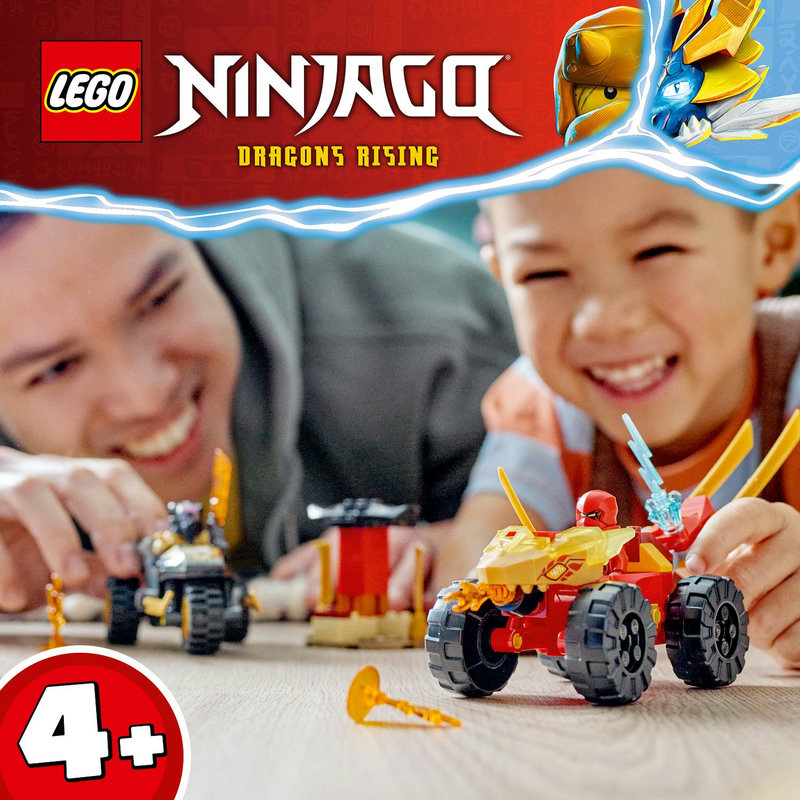 NINJAGO® auto un velosipēda cīņas rotaļu komplekts