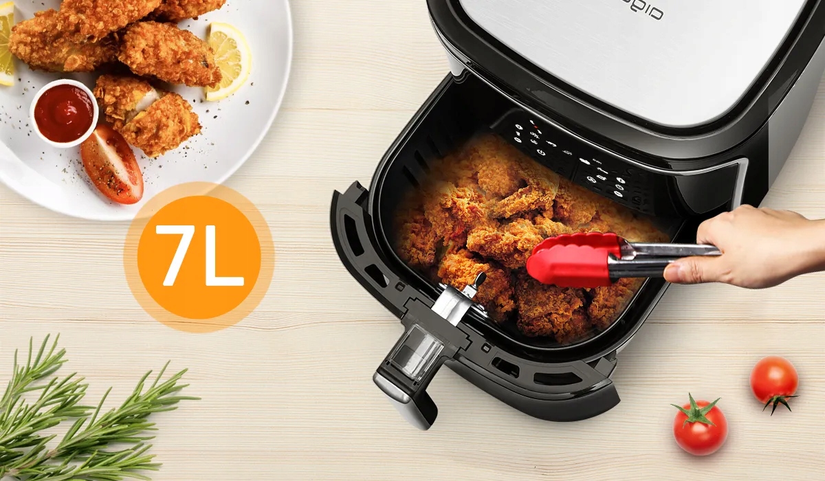 ФРИТЮРНИЦА XXL SMART WI-FI 7L 1900W FAT FREE FRYER Основной цвет черный