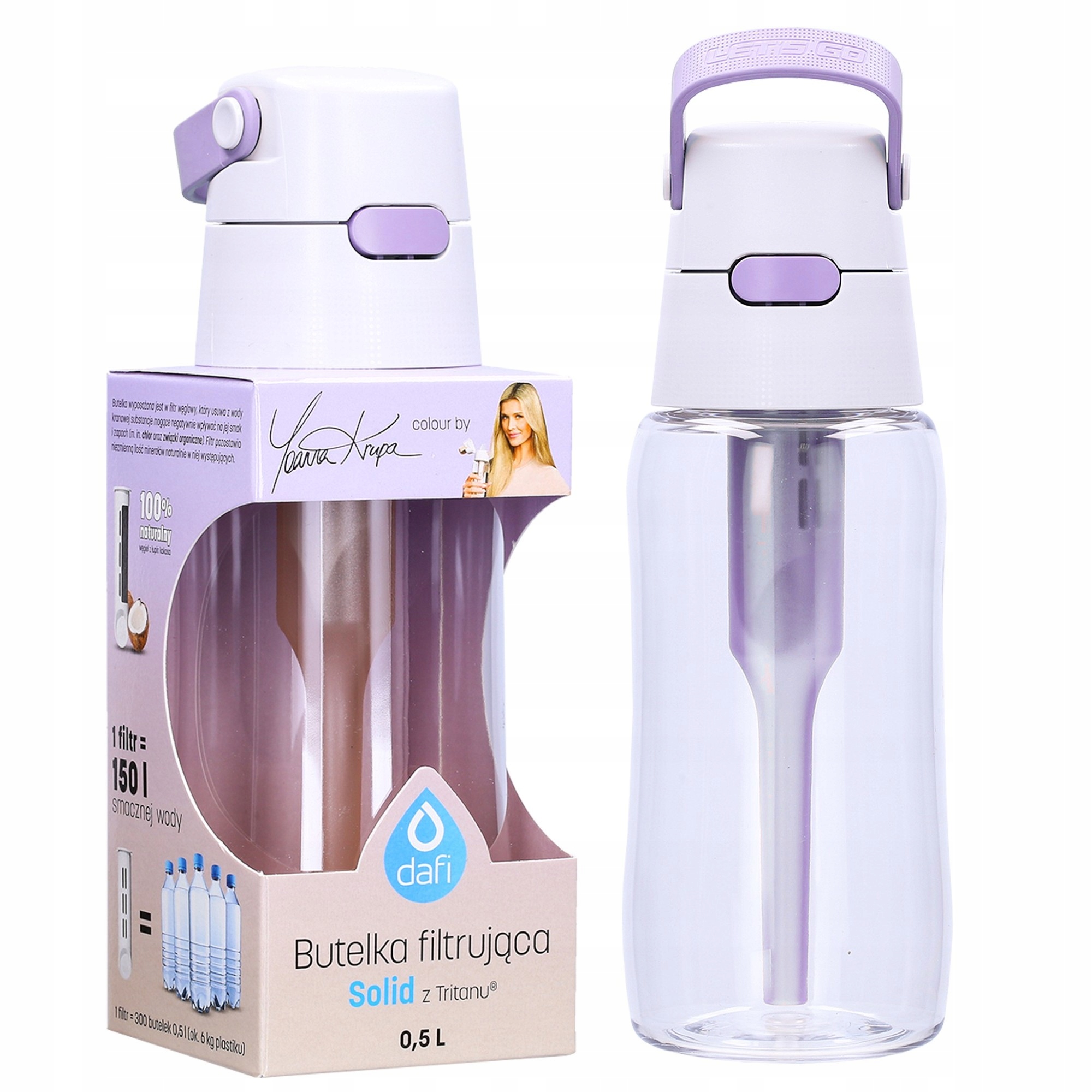 Pudele Dafi SOLID 0.5l LAVENDER by Joanna Krupa