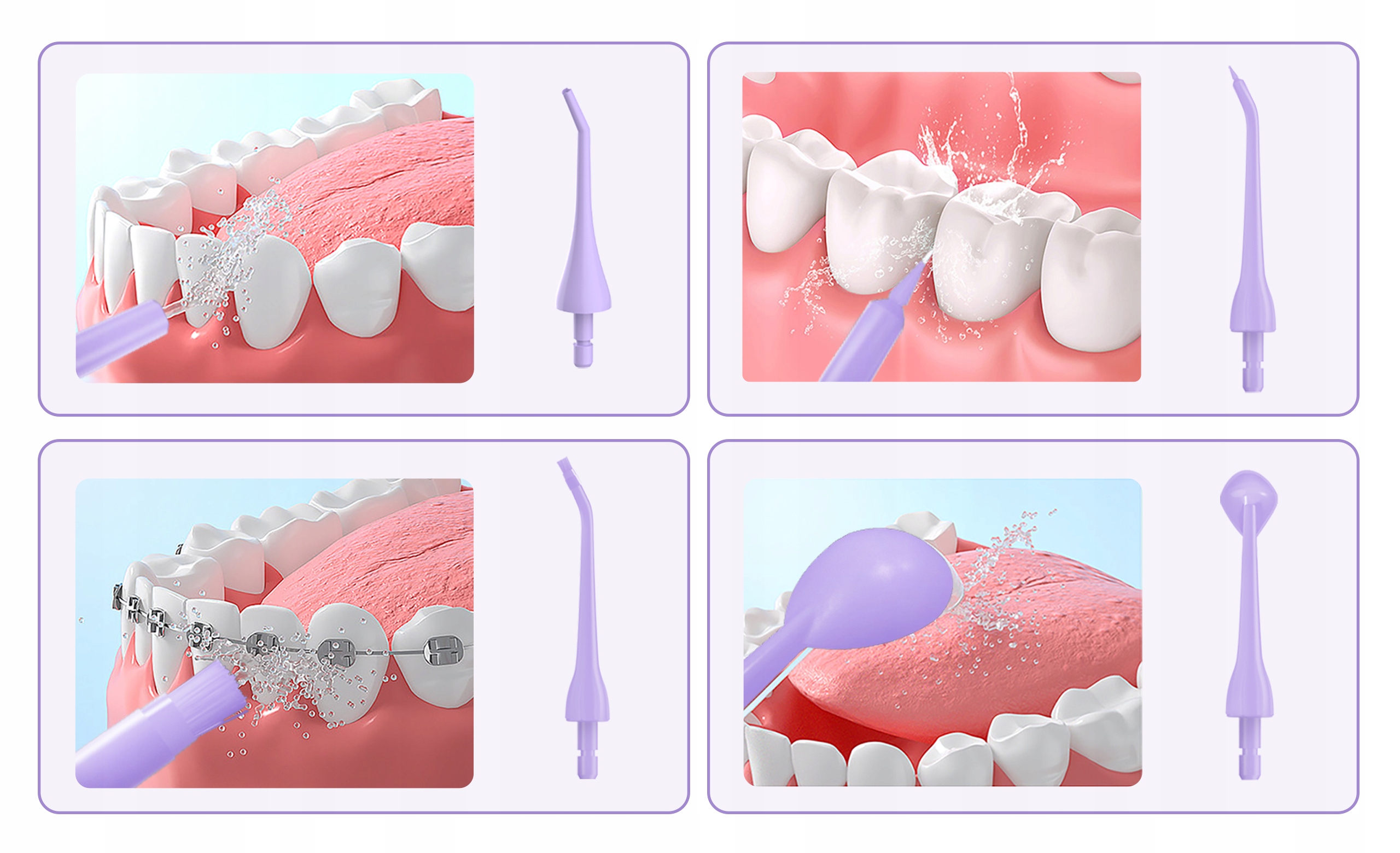 BEZVADU DENTAL IRRIGATOR 8 PRAUSLUS Oriģinālā iepakojuma stāvoklī