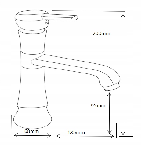 MEXEN ROSE RETRO CHROME BASIN MIXER 73300-00 Ražotāja kods 73300-00