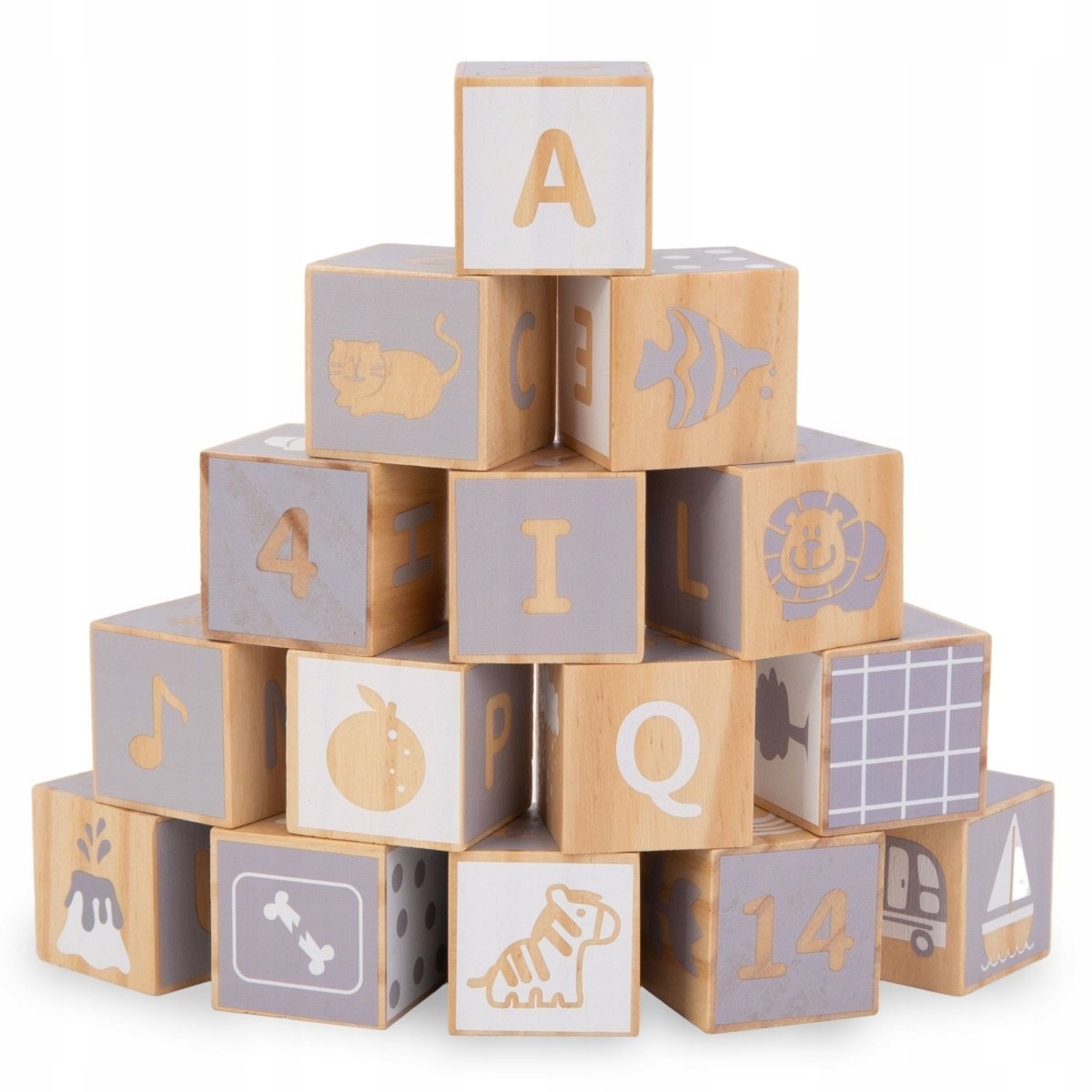 Koka kastes Montessori bloku komplekts Mamabrum zīmols