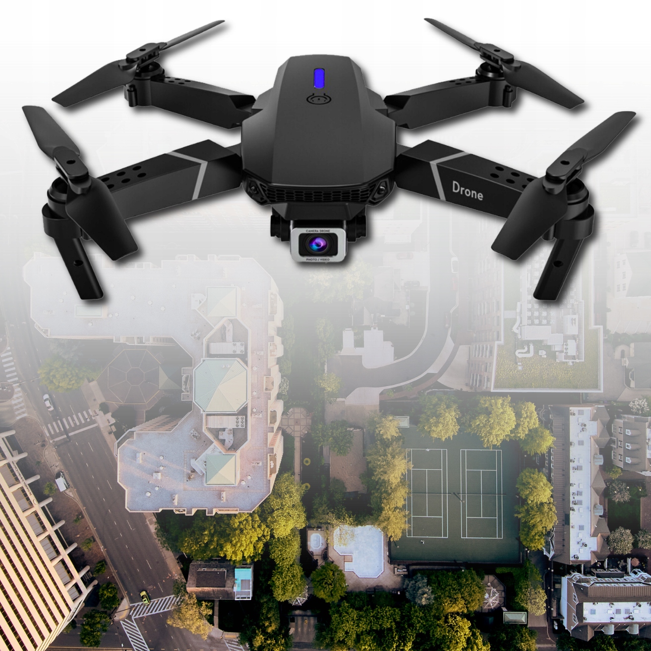 DRONE E95 PRO 2 WIFI HD KAMERAS ROTAĻLIETA, kas lidinās 350 m, montāžas stāvoklis, salikts