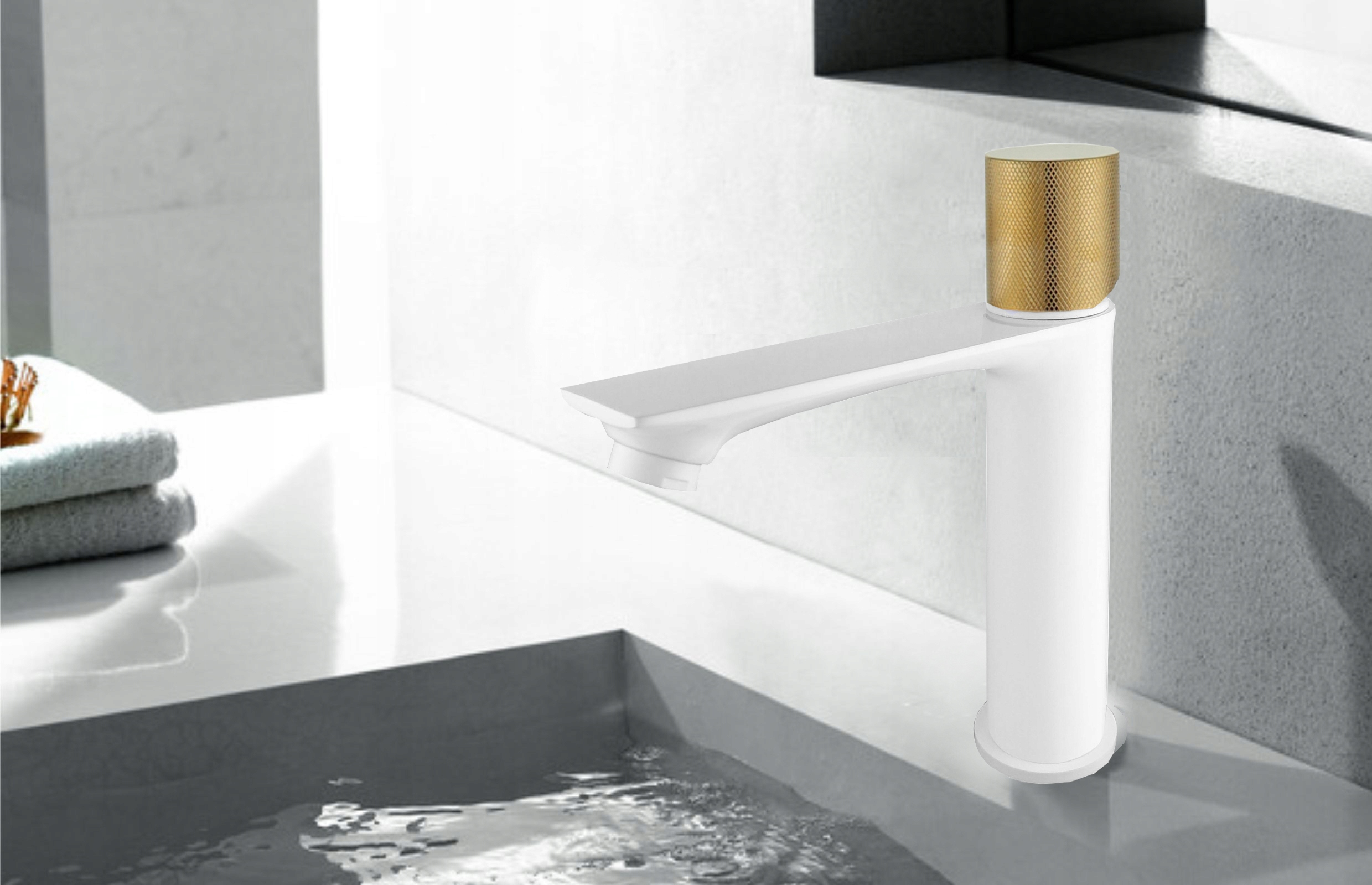 MEXEN ROYO ONE WASHBASIN FAPPER WHITE GOLD Zīmols Mexen