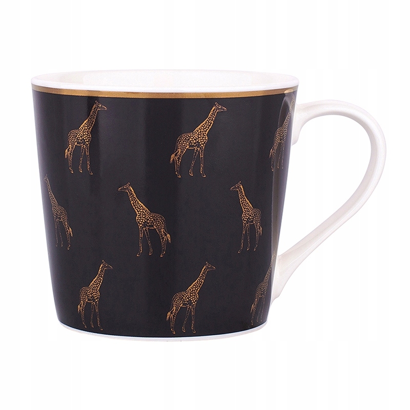 Zelta žirafes kafijas krūzes Lielas 4 gab.  krūzīšu komplekts.  Materiāls: porcelāns