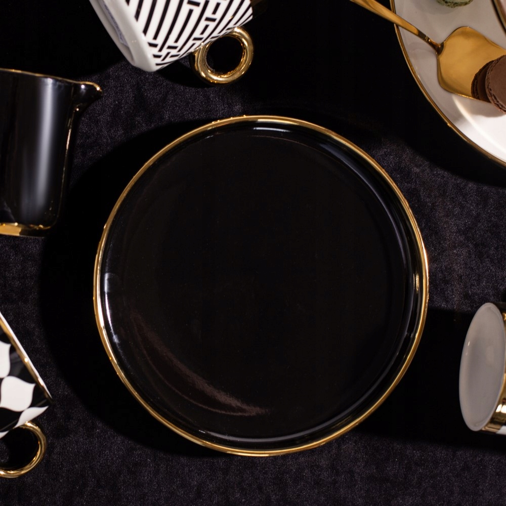 Brokastu šķīvis Kūkas šķīvis melns 21 cm Altom Design zīmols