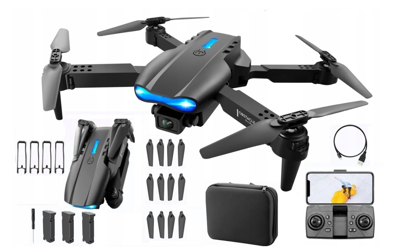 E99 PRO MAX DRONE 4K WIFI KAMERA, IZVĒRŠANĀS NO ŠĶĒRŠĻIEM