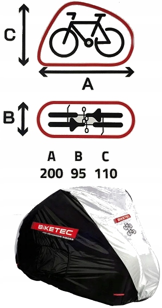 Ūdensizturīgs pārvalks 2 VELOSIPĒDIEM Biketec Aquatec Model BT3145