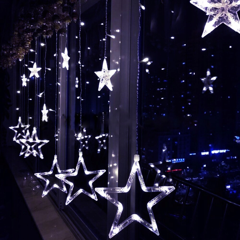 LED gaismas aizkari Garland Stars Icicles SuperLED lampas Vada garums 4 m