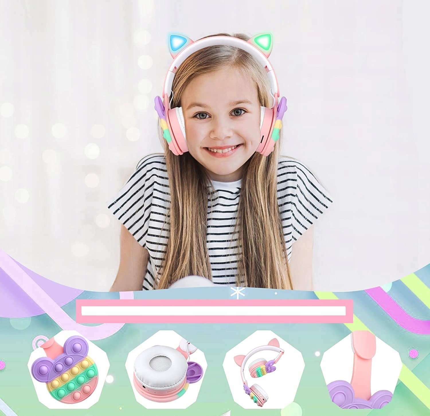 BLUETOOTH AUSTIŅAS BĒRNIEM LIGHTING EAR POP Ražotāja kods QUB30