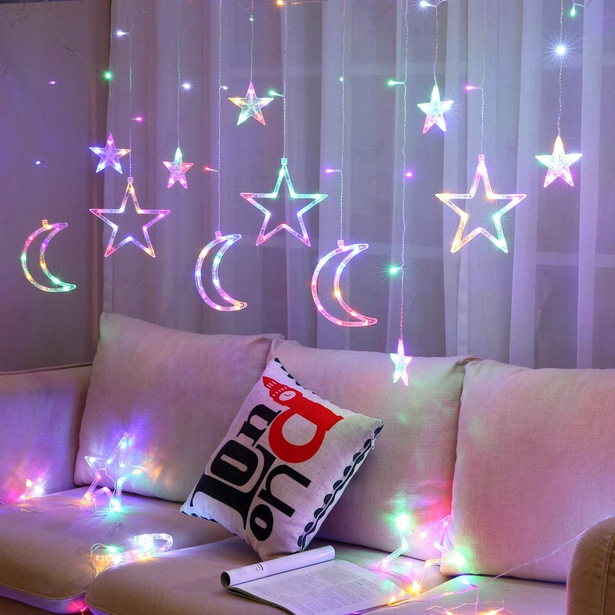 GARLAND CURTAIN LED STARS ZIEMASSVĒTKU GAISMAS 3M EAN (GTIN) 5902270777475