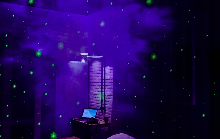 Sky STARS PROJECTOR Projektors LED NAKTS LAMPAS telpa 8 MODES COLORS 360 Ražotājs cits zīmols