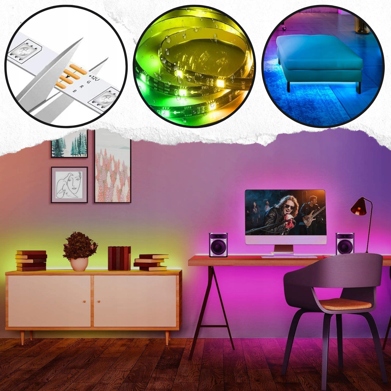 Taśma LED 15M RGB 5050 Bluetooth APLIKACJA ZESTAW Długość 15 m