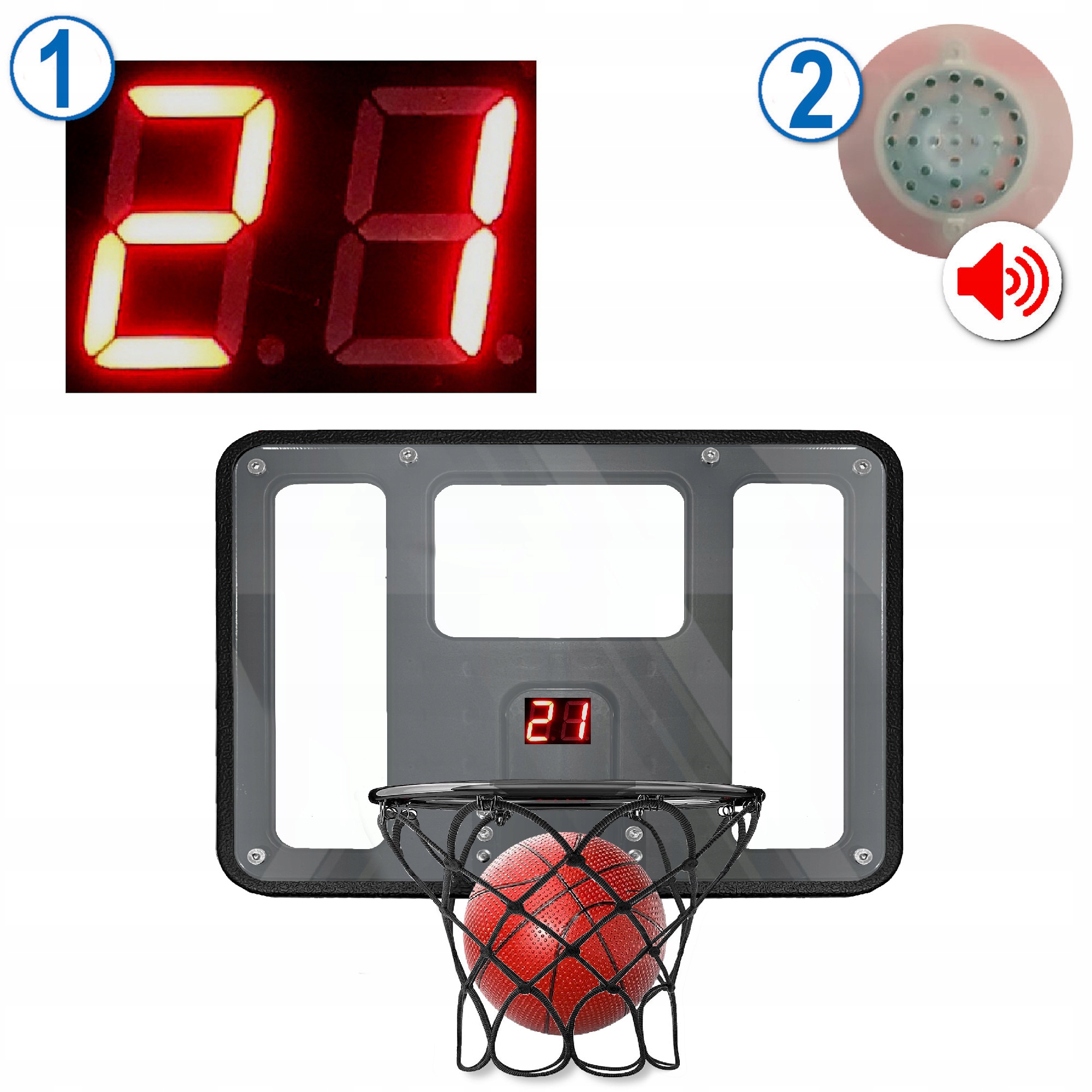 Bērnu basketbola grozs INTERACTIVE SCORING SOUND 3in1 Ražotāja kods INTERAKTĪVAIS BASKETBOLA DĒLIS BĒRNIEM