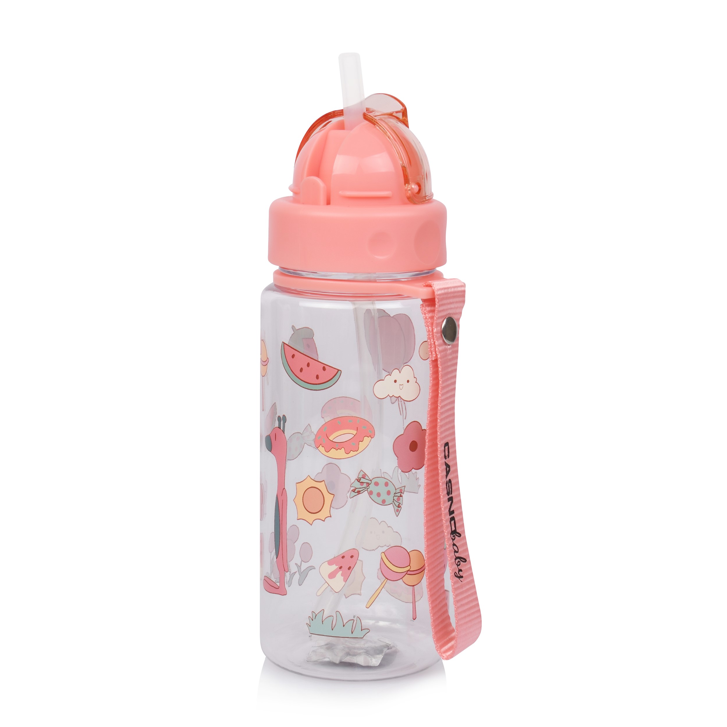 Bērnu pudeles ūdens pudele ar salmiņu BPAfree Casno 0.4L Ražotāja kods KXN-5028I