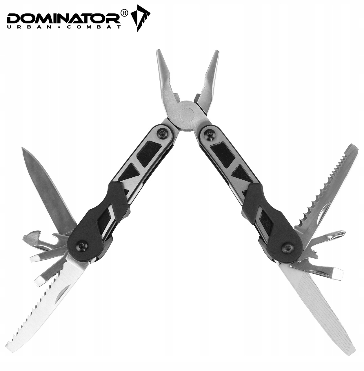 MULTITOOL NARZĘDZIE WIELOFUNKCYJNE DOMINATOR UCHWYT NA TELEFON NA PREZENT Długość po złożeniu 9.5 cm