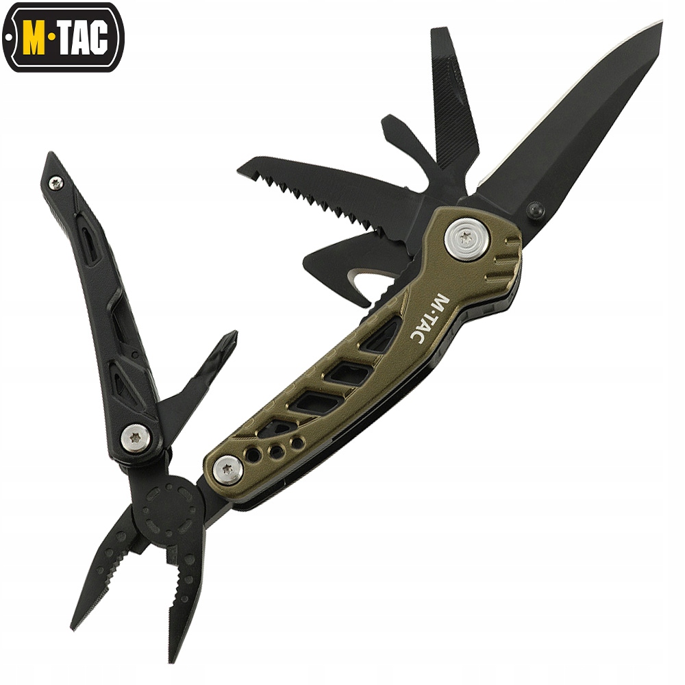 MULTITOOL Narzędzie Wielofunkcyjne M-TAC Nóż Green / Black z Kaburą Kod producenta 60015001