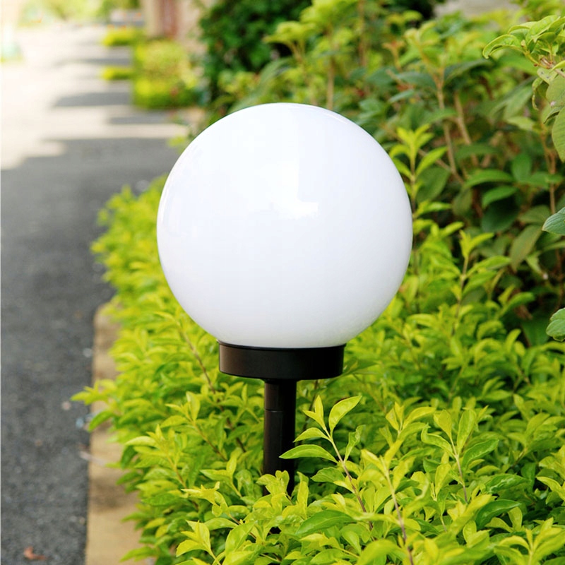 LIELĀ DĀRZA LAMPA 6x SOLAR LED LAMPAS Bumba 10cm KOMPLEKTS NO 6 GALĪBĀM Kopējais augstums 33 cm