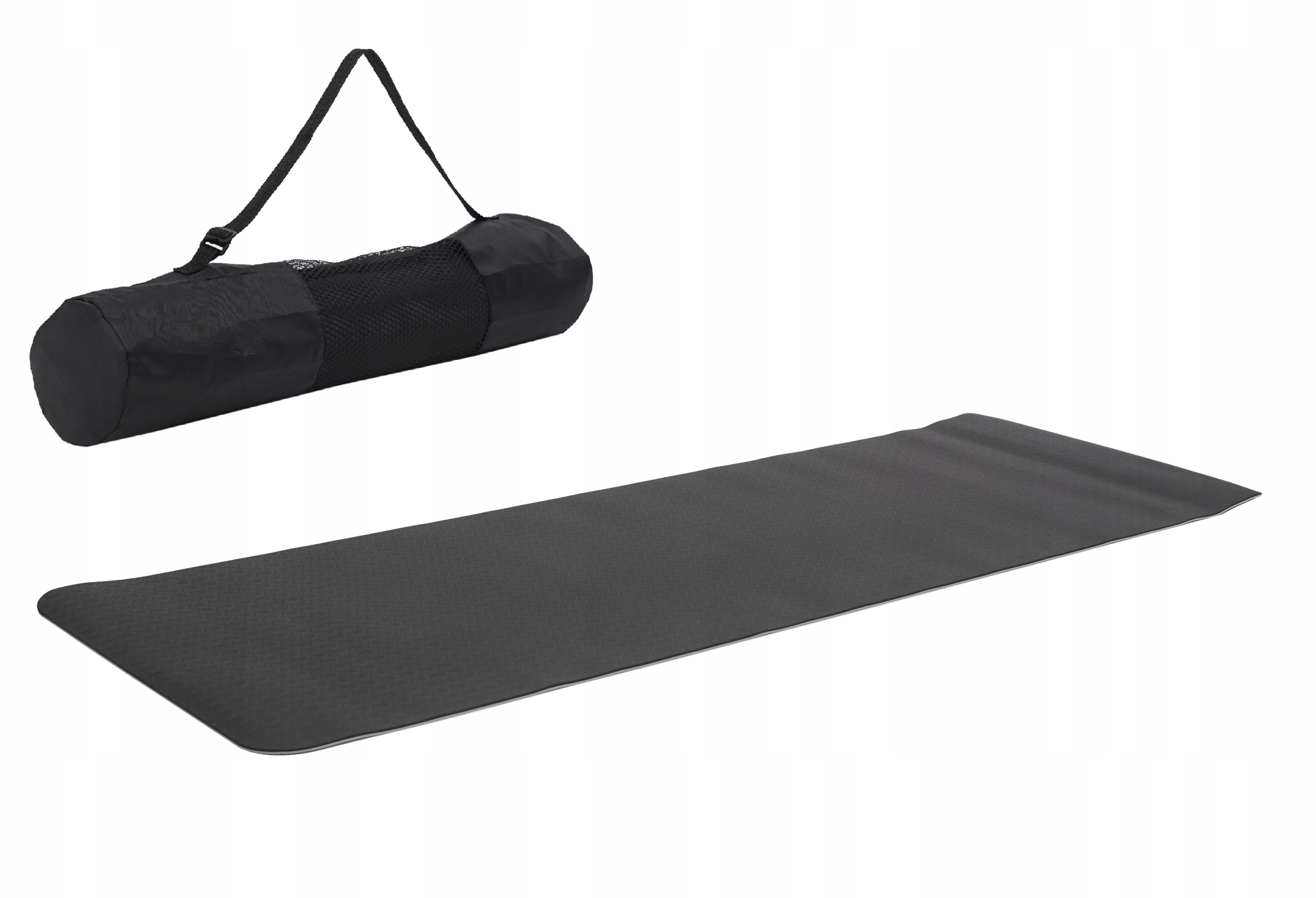 TPE PAKLĀJS 6MM FITNESA JOGAS PILATES VINGRINĀJUMIEM LIELS 2-SLĀŅU SPORTVIDA Garums 183 cm