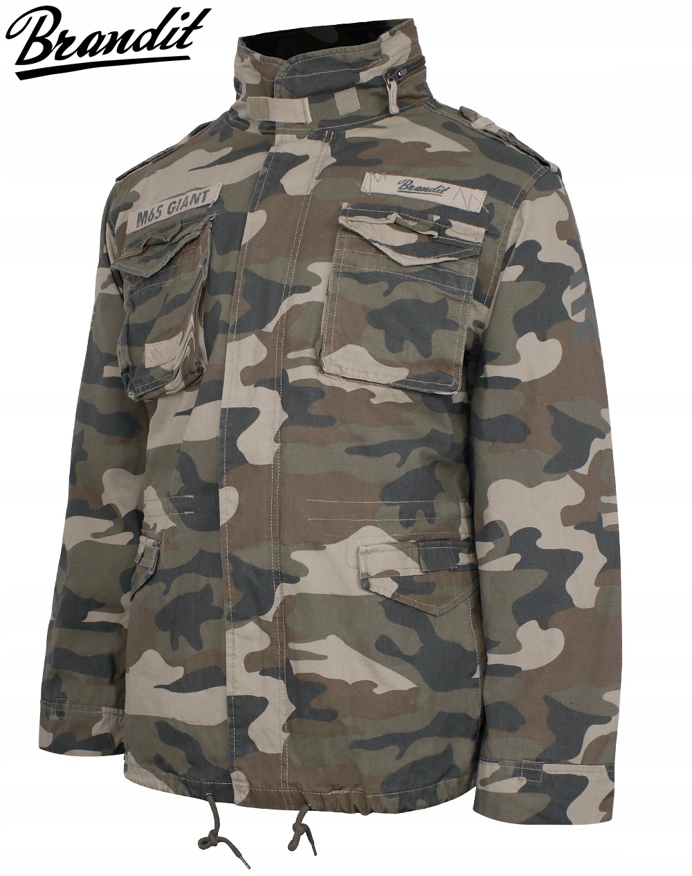 KURTKA MĘSKA WOJSKOWA BRANDIT M65 GIANT PARKA 3w1 Woodland 5XL Rozmiar 5XL